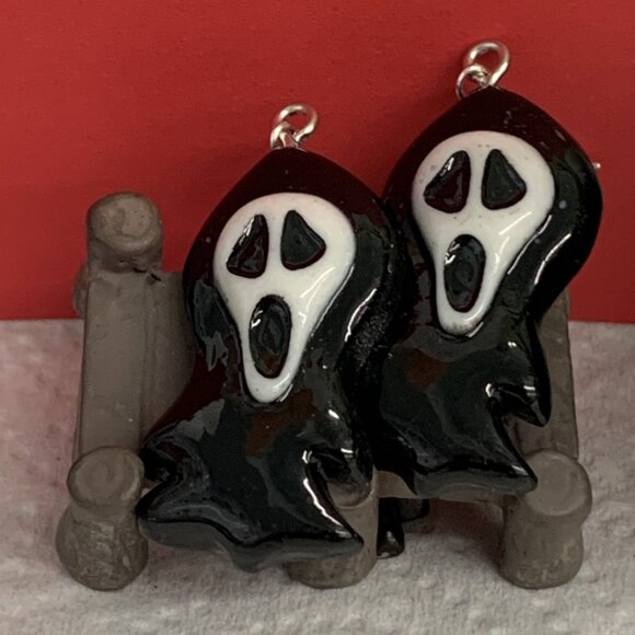 Scare Earring, Horror Movie Earring, Halloween Earring, Death Earring, Skeleton - Picture 2 of 7